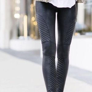 Spanx Moto Faux Leather Leggings